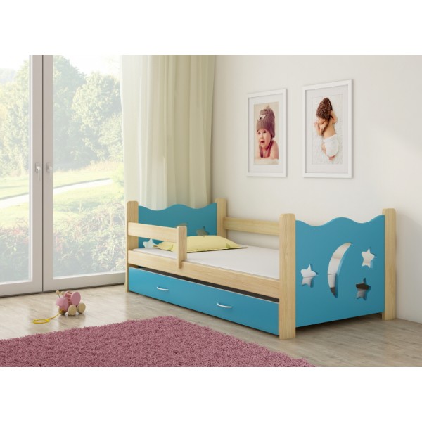 Otroška postelja 4kids Pine Blue Wood